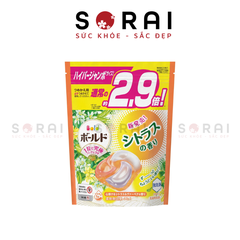 Viên giặt xả Gel Ball Bold 4D Nhật Bản màu cam 30 vên