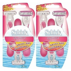 Dao cạo lông Schick Quattro4 set 3 cái (hồng)