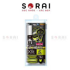 Set dao cạo râu Kai 5 lưỡi kép 1 cán, 2 đầu thay, bọt cạo râu