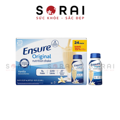 Sữa nước Ensure Mỹ, thùng 24 chai 237ml, hương Vani