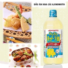 Dầu ăn hoa cải Ajinomoto Nhật Bản 900g mẫu mới