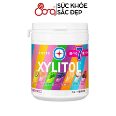 Kẹo cao su LOTTE Xylitol 7 vị hoa quả 143g kèm giấy bọc bã