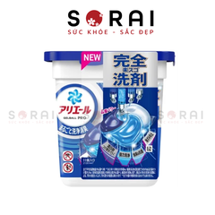 Viên giặt xả Ariel Gellball Pro Nhật Bản 4in1 11 viên xanh dương