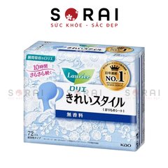 Băng vệ sinh Kao hàng ngày 72 miếng (5 mùi hương) Xanh dương - Không mùi