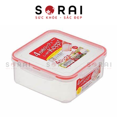 Hộp nhựa nắp silicon vuông 1,3L INOMATA
