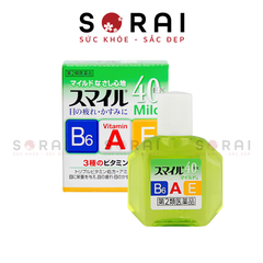 Nước nhỏ mắt Smile Lion 15ml Nhật Bản, dưỡng mắt, dịu nhẹ