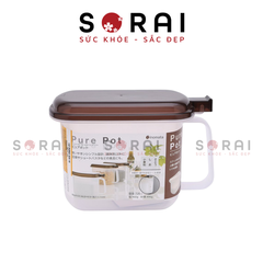 Ca đựng gia vị nắp liền Inomata Nhật Bản màu nâu 720ml