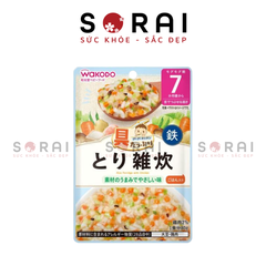 Cháo Wakodo Nhật Bản gà rau củ cho bé từ 7 tháng 80gr