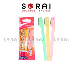 Dao cạo lông mày Daiso Nhật Bản set 3 cái