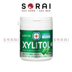 Kẹo cao su LOTTE XYLITOL hương bạc hà không đường Nhật Bản 158g