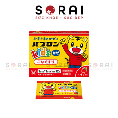 Bột trị cảm cúm, ho, sổ mũi Taisho Pabron Kids vị dâu cho bé từ 1-10 tuổi 12 gói