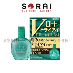 Nước nhỏ mắt, dưỡng mắt Vrohto Premium dành cho người đau mắt, khô mắt