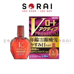 Nước nhỏ mắt, dưỡng mắt Vrohto Premium cho người lớn tuổi bị lão hóa và điều trị ngứa mắt