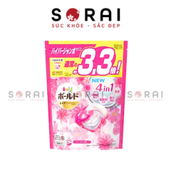 Viên giặt xả Bold P&G Nhật Bản 4in1 viên hương hoa 39 viên