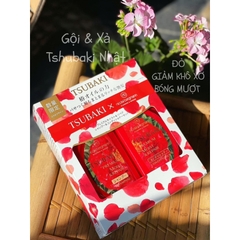 Set dầu gội xả Tsubaki Nhật Bản dưỡng ẩm bản giới hạn 400ml (đỏ)