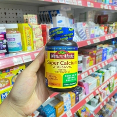 Viên bổ sung Canxi, Vitamin D3 Nature Made Super Calcium Nhật Bản hộp 120 viên