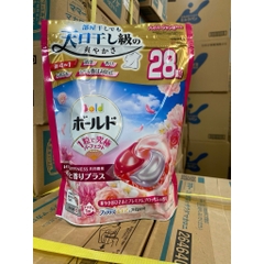 Viên giặt xả Bold P&G Nhật Bản 4in1 hương hoa túi 28 viên (2026)