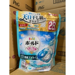 Viên giặt xả Bold P&G Nhật Bản 4in1 hương hoa túi 28 viên (2026)
