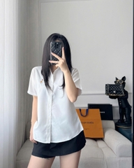 ÁO SƠ MI NỮ CỘC TAY POLO THÊU NGỰA