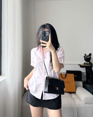 ÁO SƠ MI NỮ CỘC TAY POLO THÊU NGỰA