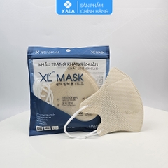 Khẩu trang 5D XL Mask màu be đóng túi Zip tiện lợi (10 chiếc/ túi)