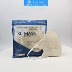 Khẩu trang 5D XL Mask màu be đóng túi Zip tiện lợi (10 chiếc/ túi)