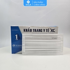 Khẩu trang y tế 4 lớp Quai vải mềm kháng khuẩn XL (hộp 50 chiếc)
