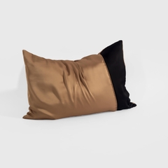 [Elegant] Vỏ Gối Nằm Lụa Satin Premium Cao Cấp Phối 2 Màu Trơn Phong Cách Thanh Lịch 50x70 cm