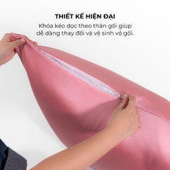 [Luxury] Vỏ Gối Nằm Lụa Satin Premium Cao Cấp Phong Cách Sang Trọng 50x70 cm
