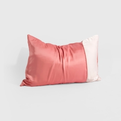 [Elegant] Vỏ Gối Nằm Lụa Satin Premium Cao Cấp Phối 2 Màu Trơn Phong Cách Thanh Lịch 50x70 cm