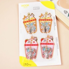 [ Đồng giá 19k]  Móc dán tường Cốc Trà Sữa Liền Mạch Móc Dính