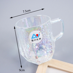 [ Đồng giá 19k] Cốc thủy tinh lục giác hình búa Qinzhiyu (Hổ phách, Bồ hóng, Nhiều màu sắc)