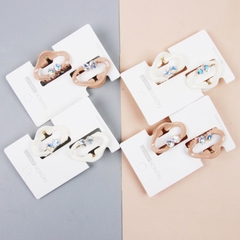 [ Đồng giá 19k]  Phụ kiện kẹp tóc đính đá hình đám mây ở giữa