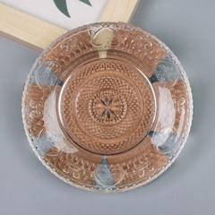 [ Đồng giá 19k] Đĩa đựng trái cây thủy tinh Faqiang 4 inch (kiểu ngẫu nhiên)