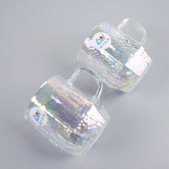 [ Đồng giá 19k] Cốc thủy tinh lục giác hình búa Qinzhiyu (Hổ phách, Bồ hóng, Nhiều màu sắc)