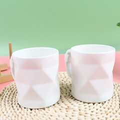 [ Đồng giá 19k] cốc sứ tráng men hoạ tiết kim cương
