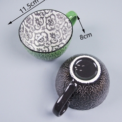 [ Đồng giá 19k] cốc sứ tráng men màu hình hoa văn