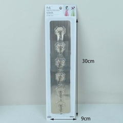 [Đồng giá 19k] Móc dán tường 6 móc dính bạc
