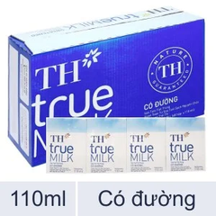 Thùng 48 hộp sữa tươi tiệt trùng ít đường TH true MILK 110ml