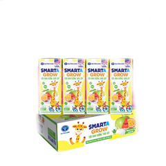 Thùng sữa dinh dưỡng trái cây Smarta Grow hương trái cây nhiệt đới 180ml