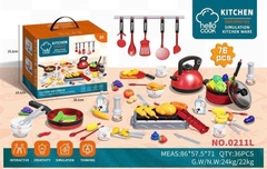 _0211L HỘP BẾP NƯỚNG, ẤM ĐUN, NỒI, CHẢO 76 MIẾNG