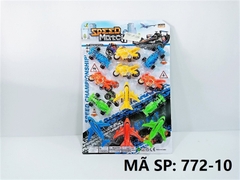 772-10  VỈ XE MOTO, MÁY BAY, XE ĐUA TRỚN 12C  Speed Match