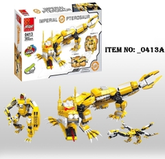_0413A  HỘP LOGO RÁP ROBO RỒNG 302 MIẾNG (VÀNG)