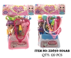 ZD893-304AB  TÚI BÁC SĨ VALI, TAI NGHE, KÉO, THUỐC, KIM TIÊM + 1C BÉ