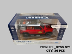 _0783-371  HỘP XE HƠI JEEP SẮT MÔ HÌNH PIN NÚT NHẠC ĐÈN MỞ CỬA