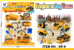 _08-9  VỈ XE CÔNG TRÌNH TRỚN 6C ĐỦ MẪU (BEN, NÂNG, CÀO, KHOAN)