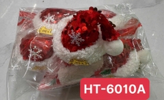 HT-6010A  SET 5 TÚI KẸP TÓC NOEL NÓN HOA TUYẾT