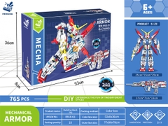 _0918-61  HỘP LOGO RÁP ROBO BIẾN HÌNH CÂY PHUN 765 MIẾNG 2 IN 1