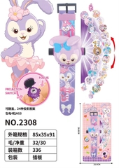 2308  VỈ ĐỒNG HỒ PIN CHIẾU HÌNH THỎ SANRIO