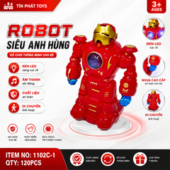LD-1102C-1 ROBO PIN NGƯỜI SẮT LỒNG ĐÈN